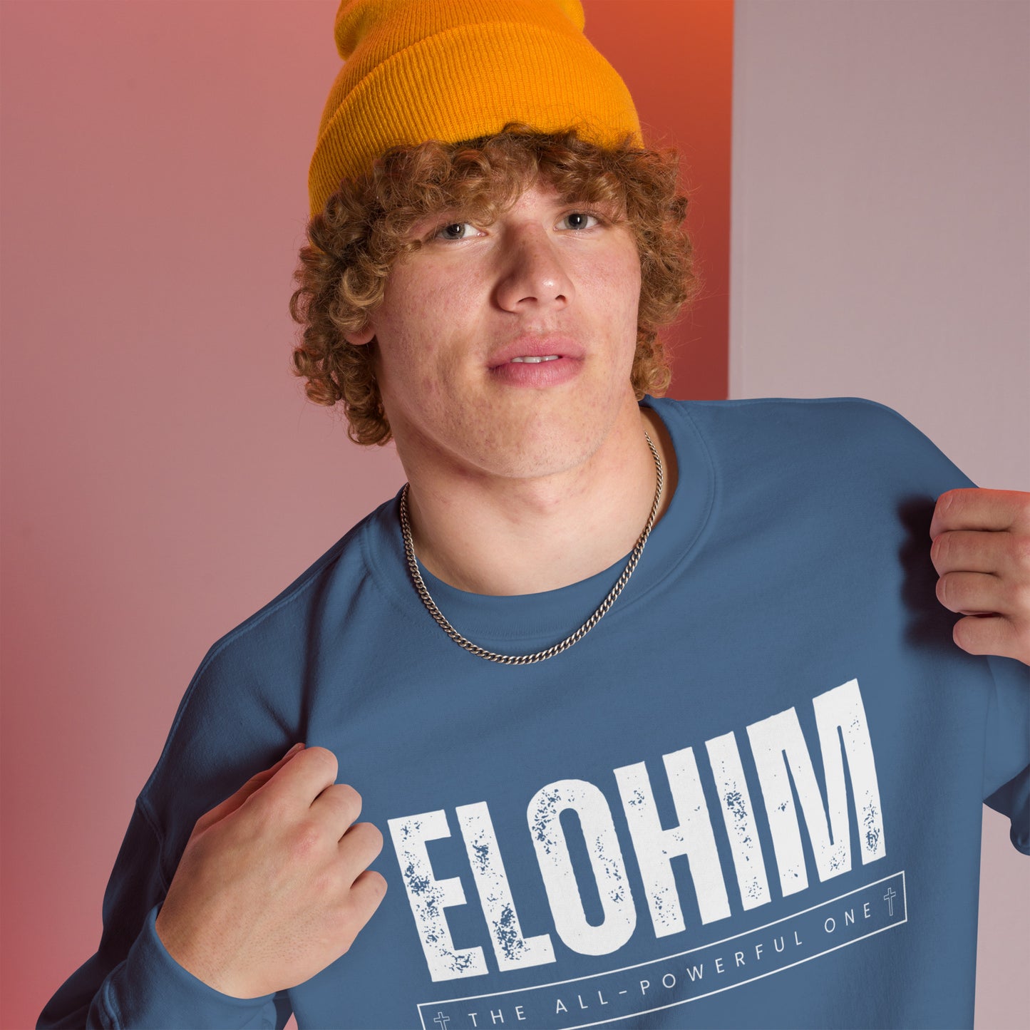 Christian Comforts: 'Elohim The All-Powerful One' Men's Sweatshirt