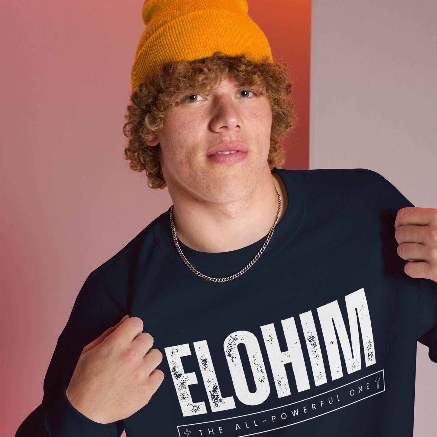 Christian Comforts: 'Elohim The All-Powerful One' Men's Sweatshirt