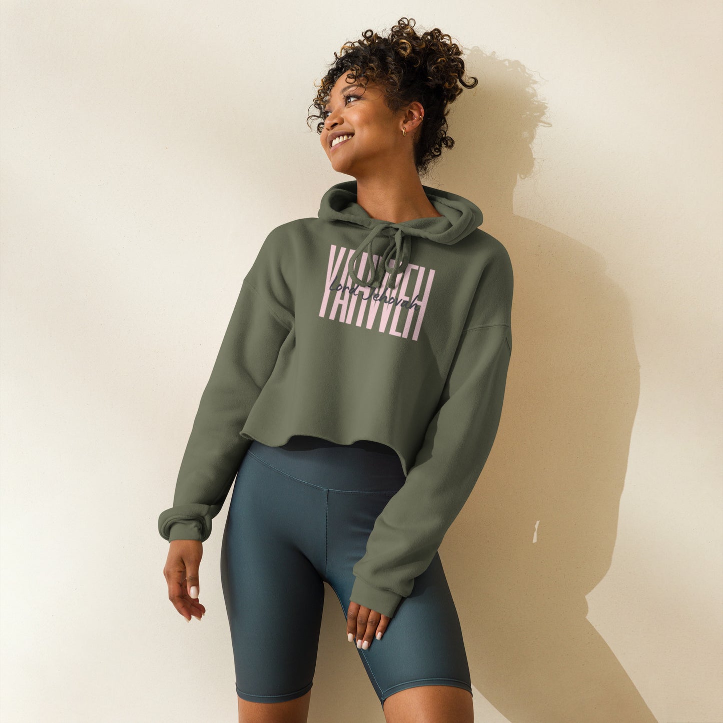 Christian Comforts: 'Yahweh Lord Jehovah' Crop Hoodie - Women's