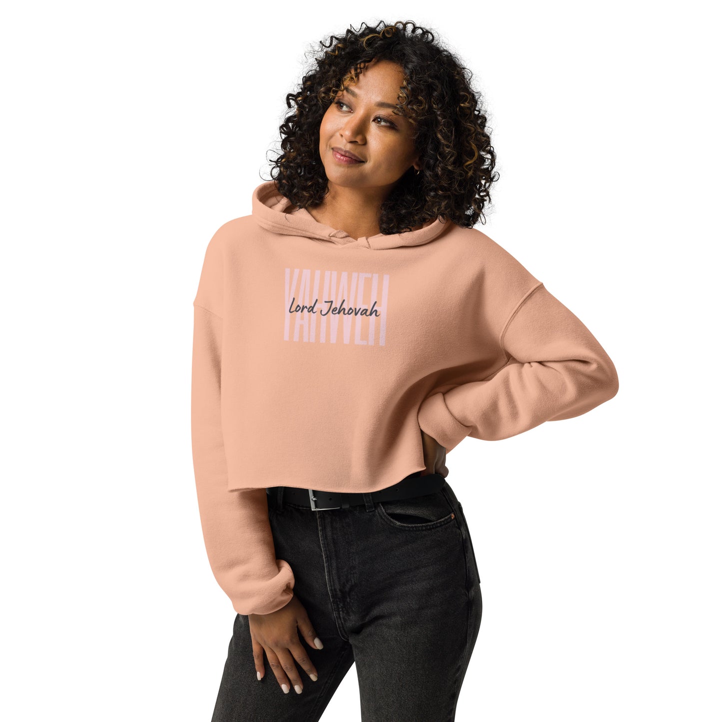 Christian Comforts: 'Yahweh Lord Jehovah' Crop Hoodie - Women's